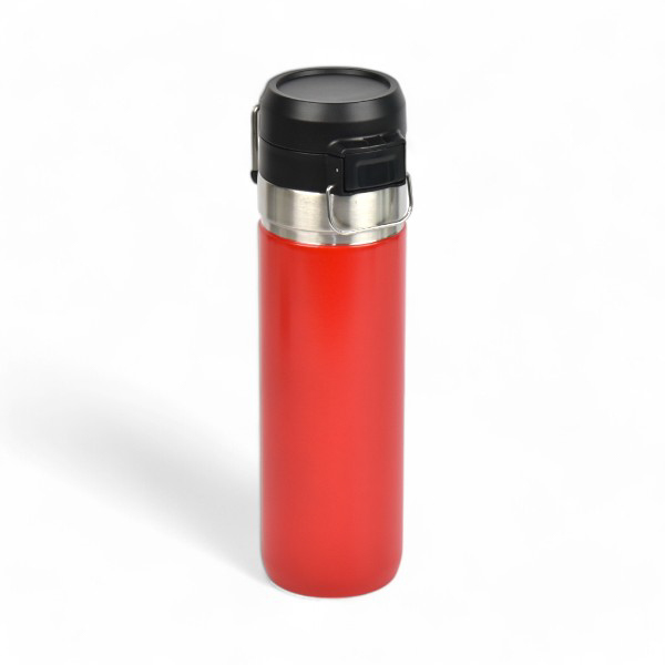 İsimli Ve Logolu Lazer Kazıma Kırmızı Çelik Termos 700 Ml görsel