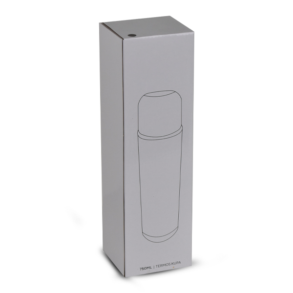 Kişiye Özel Çantalı Siyah Çelik Termos 500Ml