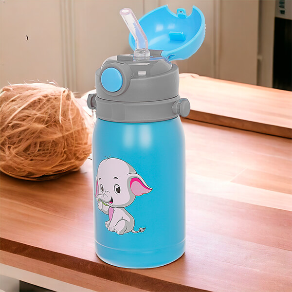 Paslanmaz Çelik Mavi Çocuk Termos 300Ml görsel