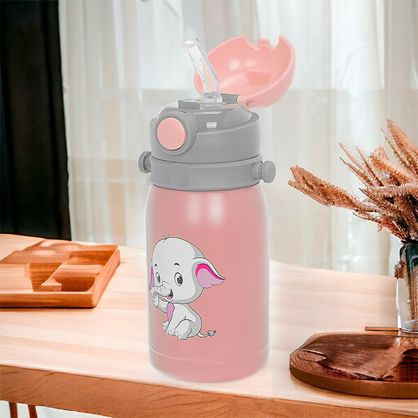 Paslanmaz Çelik Pembe Çocuk Termos 300Ml görsel
