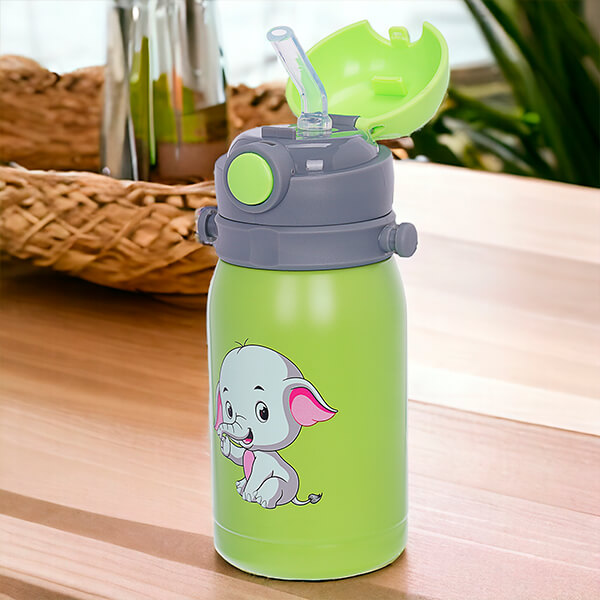 Paslanmaz Çelik Yeşil Çocuk Termos 300Ml görsel