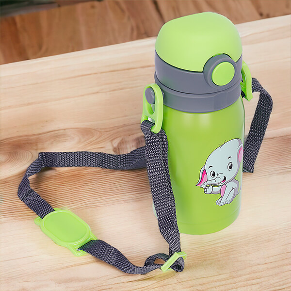 Paslanmaz Çelik Yeşil Çocuk Termos 300Ml görsel