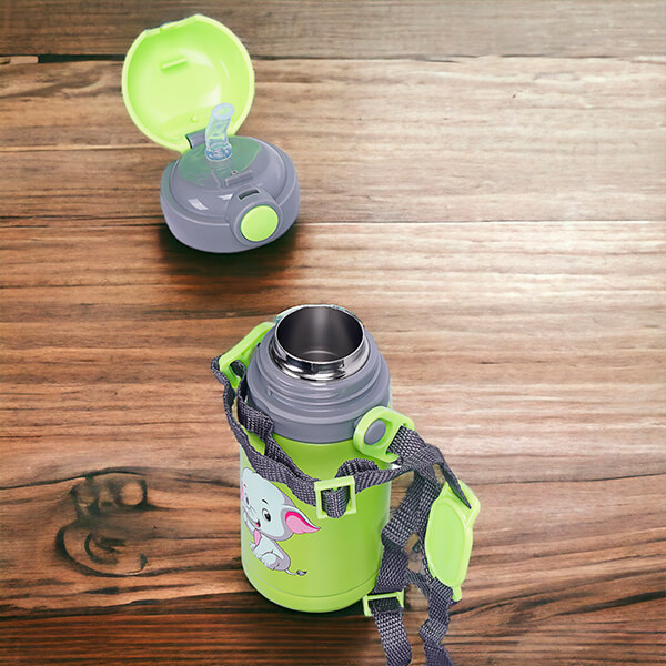 Paslanmaz Çelik Yeşil Çocuk Termos 300Ml görsel