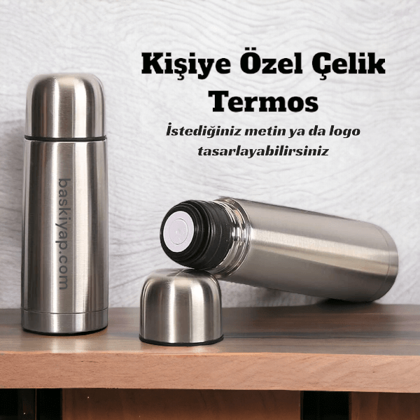Kişiye Özel Gümüş Termos 500 Ml - Görsel 1