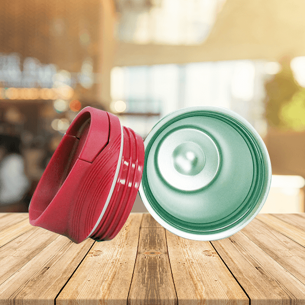 Vantuzlu Devrilmez Kırmızı Paslanmaz Çelik Termos / 400 Ml