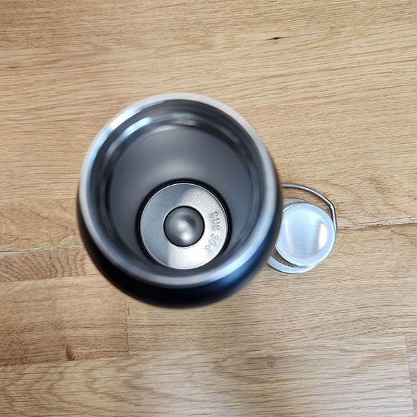 Kişiye Özel Bambu Kapak Siyah Matara Termos görsel