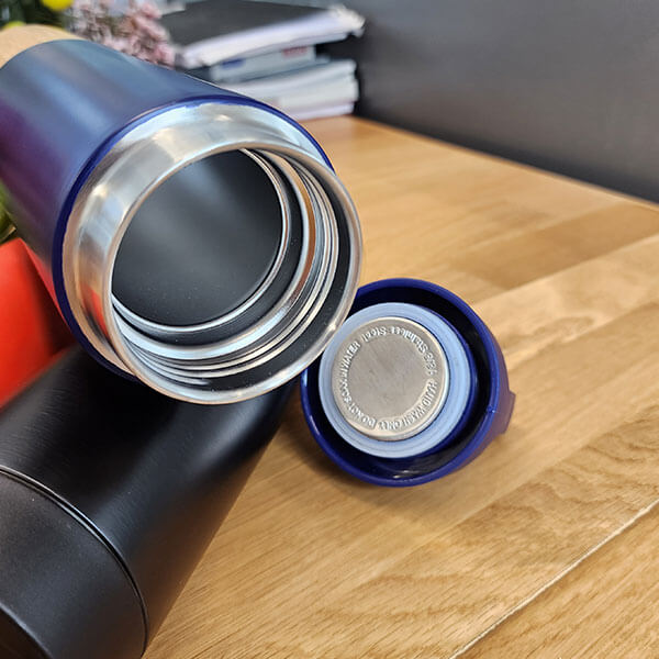 Kişiye Özel Bambu Lacivert Termos