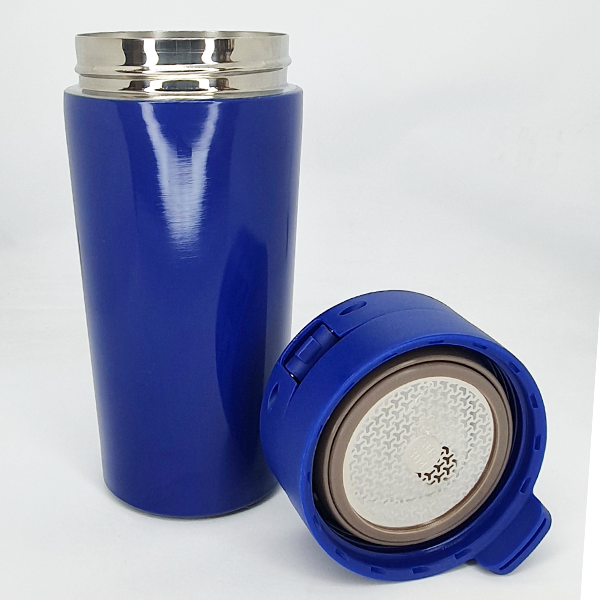 Vakumlu Premium Mavi Çelik Termos 380Ml görsel