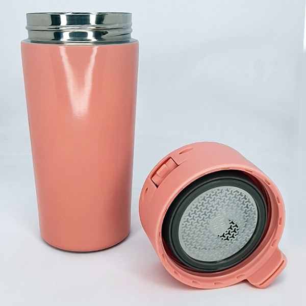 Vakumlu Premium Pembe Çelik Termos 380Ml