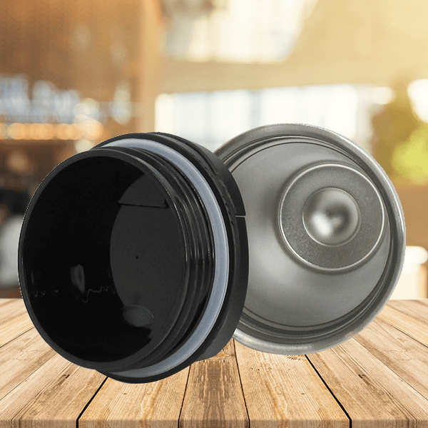 İsme Özel Parlak Siyah Çelik Termos Bardak