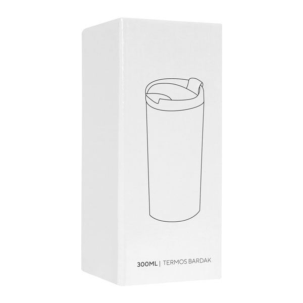 S-Link Gümüş 300 Ml Paslanmaz Çelik Kupa Desen Baskılı