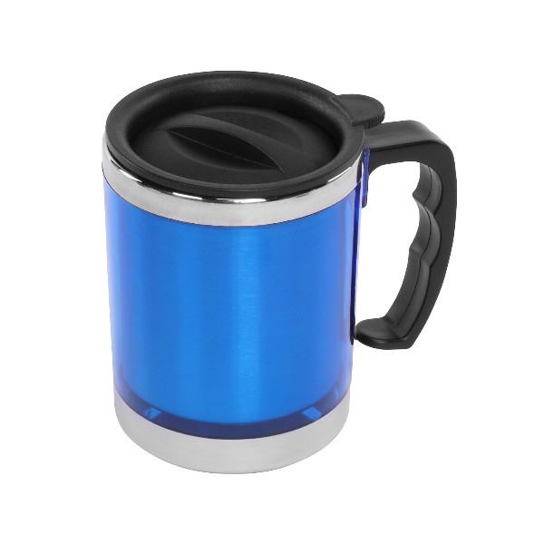 Kulplu Paslanmaz Çelik Termos Kupa 330 Ml – Lacivert görsel