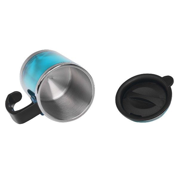 Kulplu Paslanmaz Çelik Termos Kupa 330 Ml – Turkuaz görsel