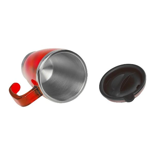 Kulplu Kırmızı Paslanmaz Çelik Termos Kupa – 415 Ml görsel