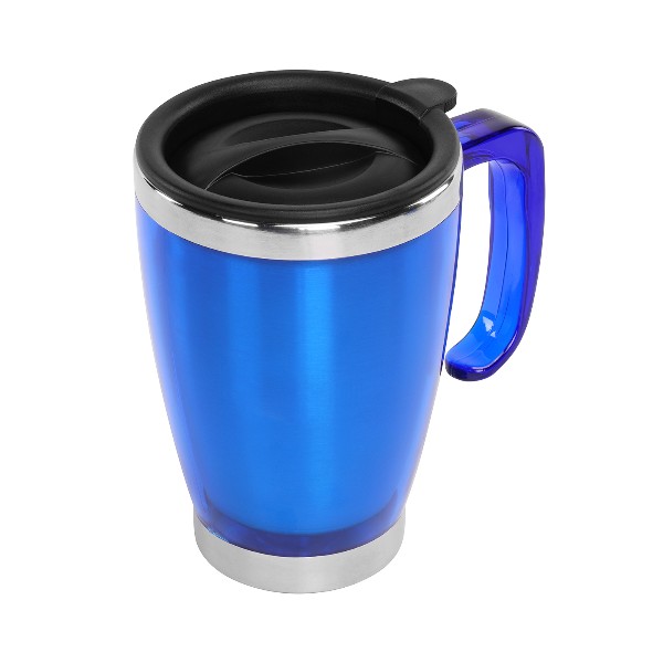 Kulplu Lacivert Paslanmaz Çelik Termos Kupa – 415 Ml görsel