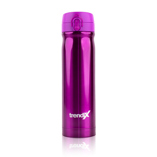 Trendix Çelik İçli Termos Matara 500Ml Neon Mor görsel