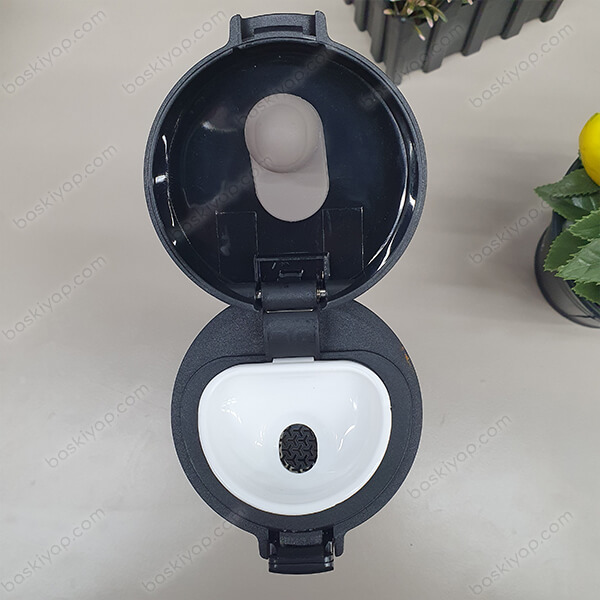 Vakumlu Premium Siyah Çelik Termos | Süzgeçli görsel