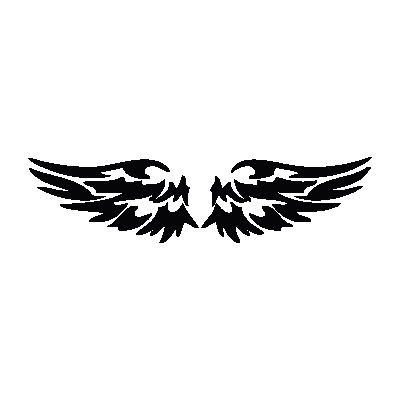 Melek Kanatları Araç Sticker - Görsel 2