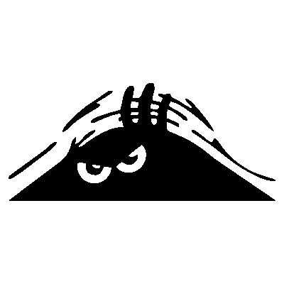 Gözetleyen Sinirli Canavar Gözler Sticker - Görsel 2