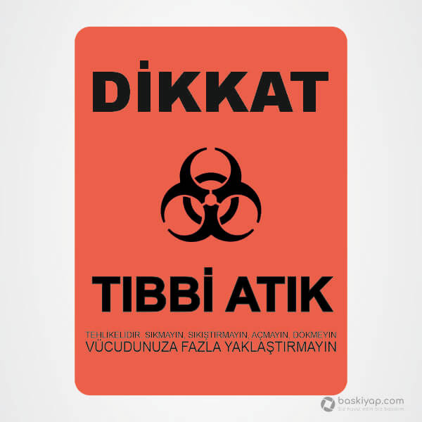 Tıbbi Atık Etiketi görsel