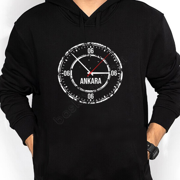 06 Saat Tasarımlı Ankara Sweatshirtü online tasarla