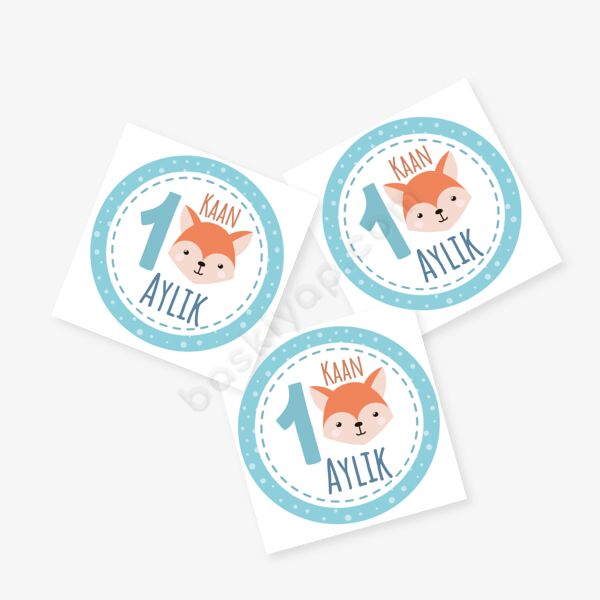 1 Aylık Bebek Etiket online tasarla