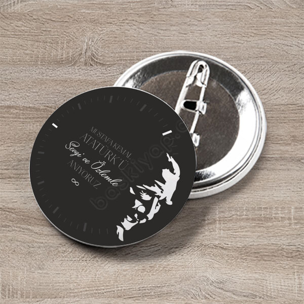 10 Kasım Tasarım Baskılı Buton Rozet online tasarla