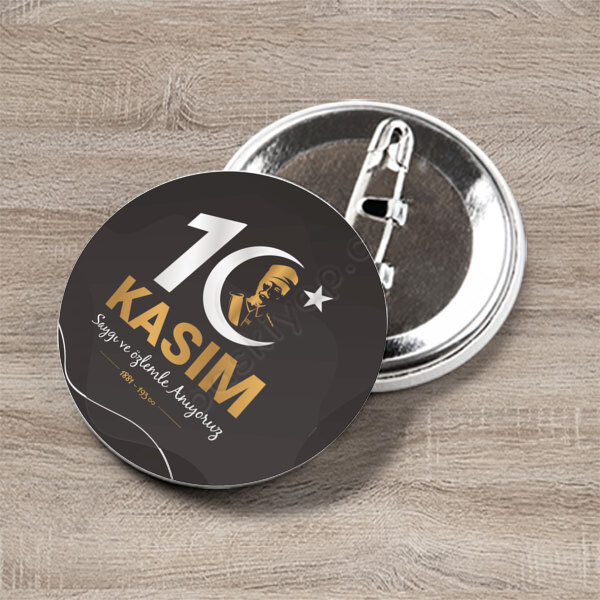 10 Kasım Temalı 4 Rozet online tasarla