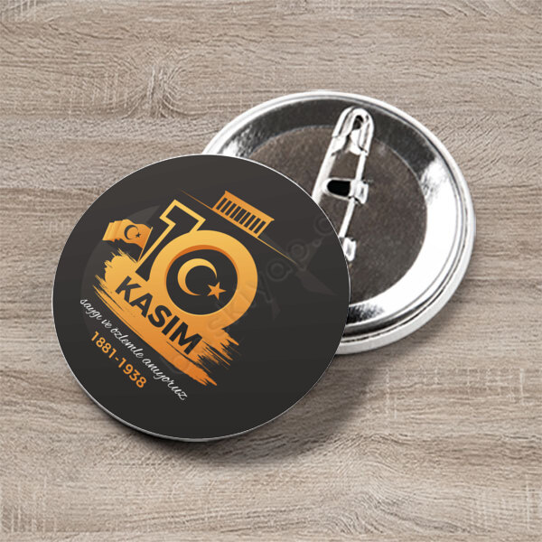 10 Kasım Temalı 5 Rozet online tasarla