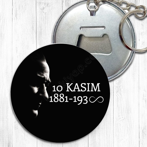 10 Kasım Temalı Metal Açacak Anahtarlık Tasarımı online tasarla