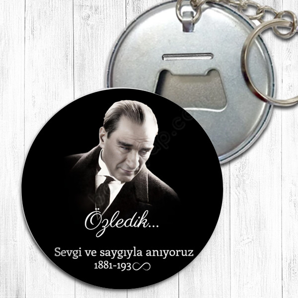 10 Kasım Temalı Metal Açacak Tasarımı online tasarla