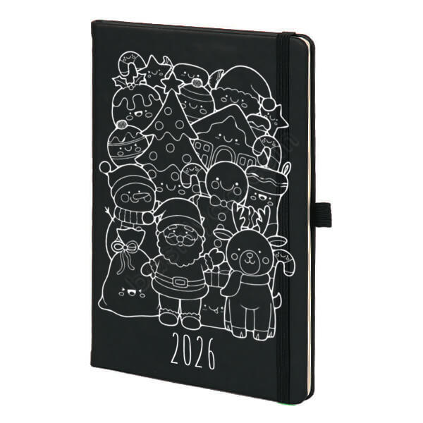 2022 Tasarımlı Siyah Ajanda Defter online tasarla