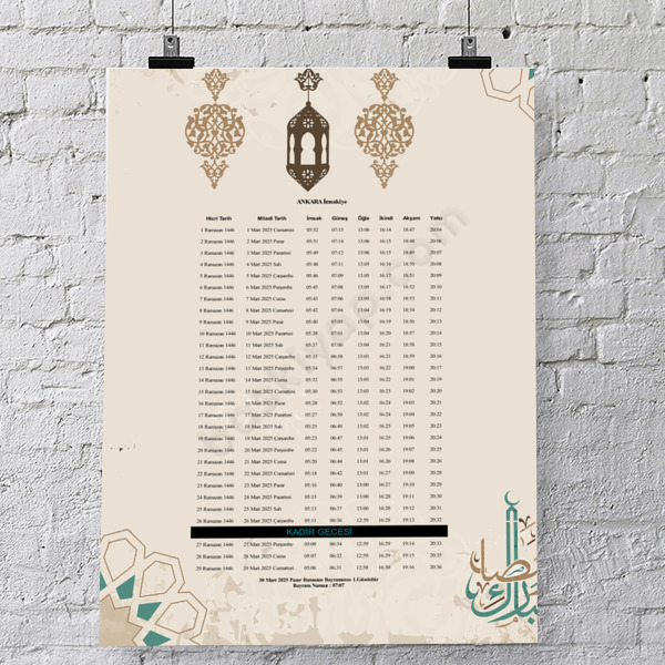 2024 İmsakiye Tasarımı 2 online tasarla