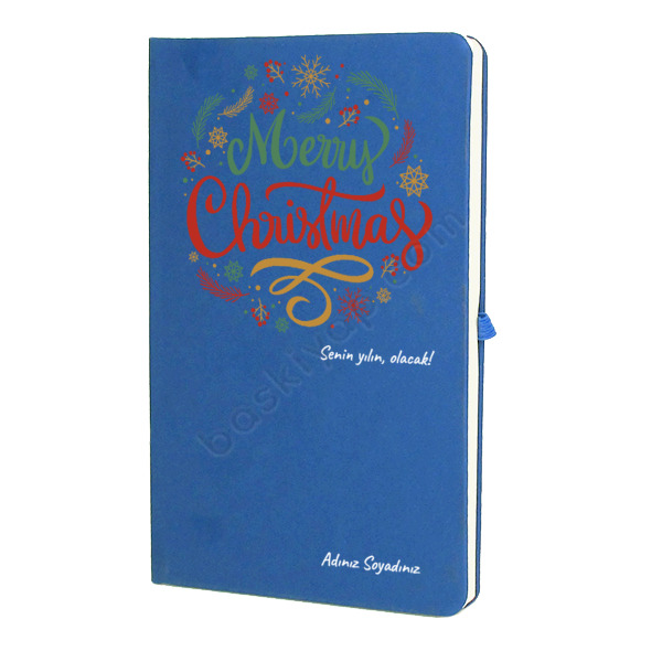 2024 Yeni Yıl Mavi Ajanda – Tarihsiz Çizgili Mavi Ajanda/Defter 13X21Cm tasarımı