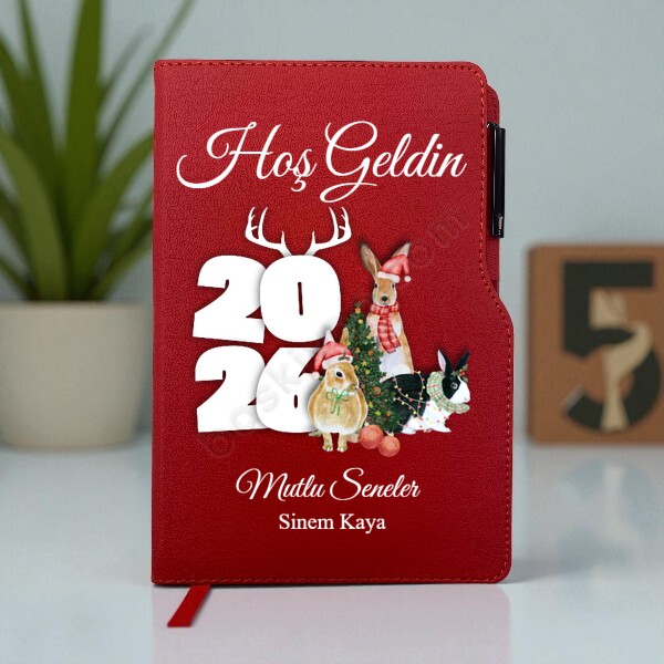 2026 Tasarımlı Tarihsiz Ajanda Kalem Set online tasarla