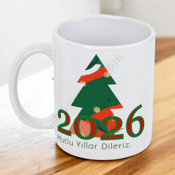 2026 Yılbaşı Temalı Kupa Bardak online tasarla