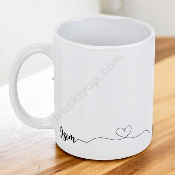 Kalp El Kadın Tasarımlı Kupa Bardak online tasarla