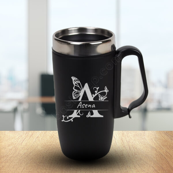 Kelebek Harfli Mat Çelik Termos Bardak online tasarla