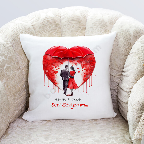 Sevgiliye Özel Baskılı Yastık Kılıfı online tasarla