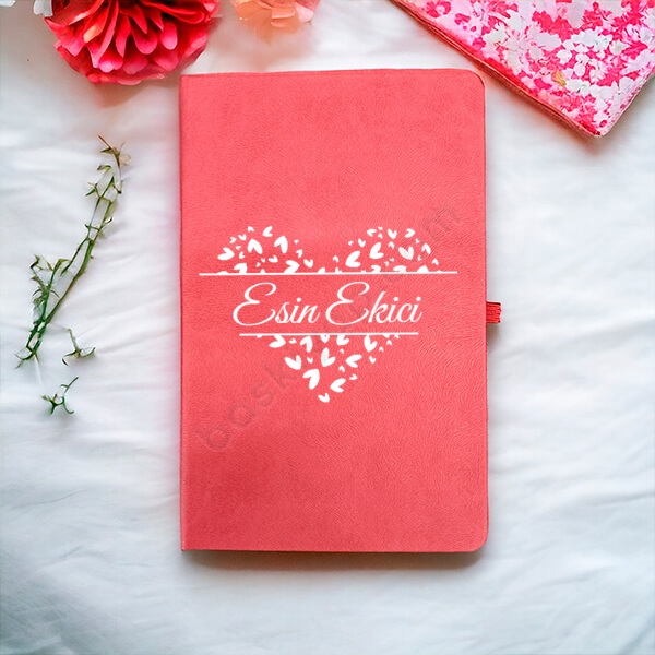 Sevgililer Gününe Özel Tarihsiz Kırmızı Ajanda online tasarla