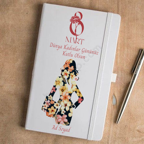 8 Mart Dünya Kadınlar Günü Beyaz Ajanda online tasarla