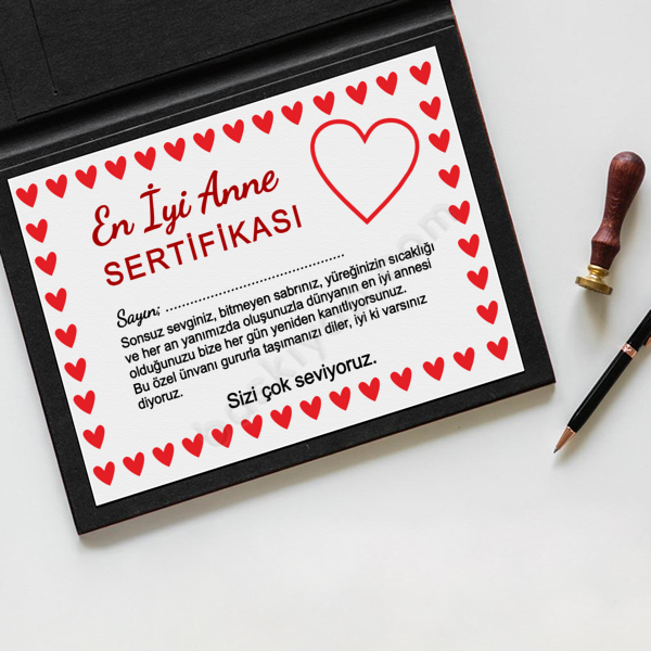 Anneler Günü Sertifikası online tasarla