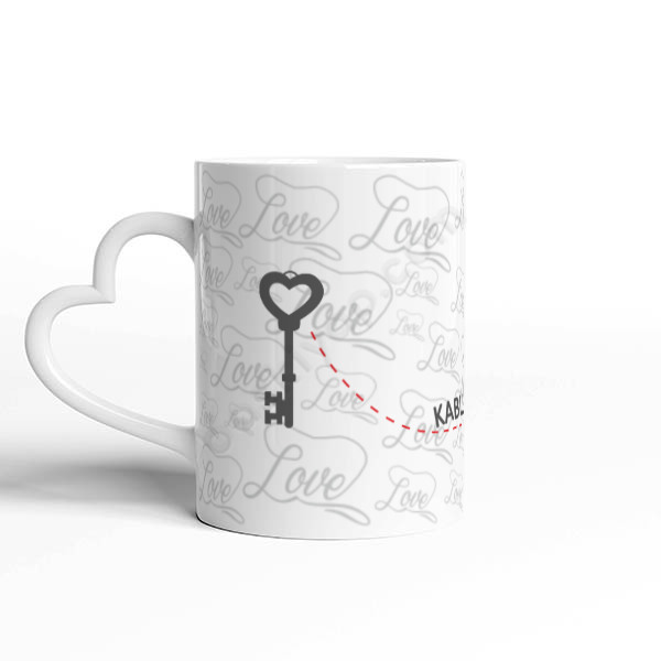 Sevgililer Gününe Özel Love Tasarımlı Kupa Bardak online tasarla