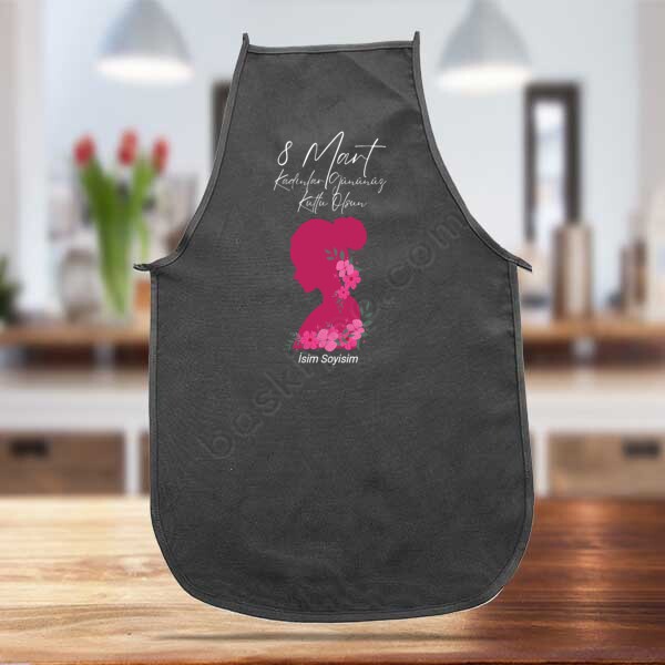 8 Mart Kadınlar Gününe Özel Mutfak Önlüğü-2 online tasarla