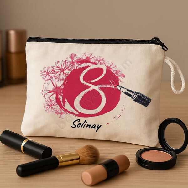 8 Mart Ruj Tasarım Baskılı Makyaj Çantası online tasarla