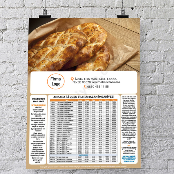2026 İmsakiye Model -2 online tasarla