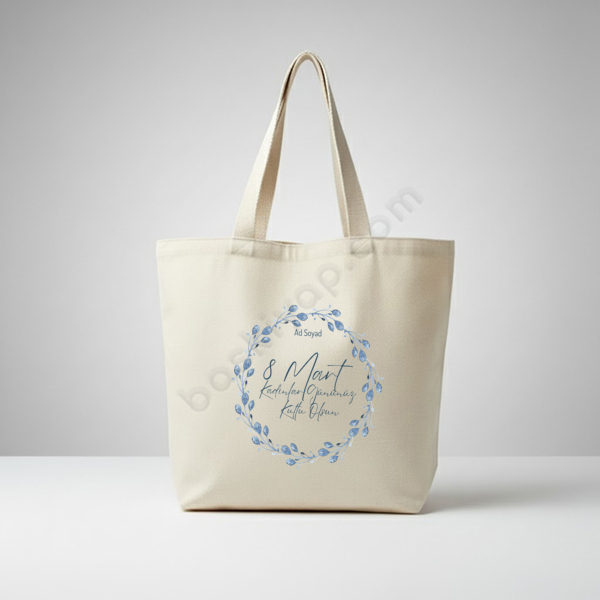 Kadınlar Gününe Özel Baskılı Plaj Çantası online tasarla