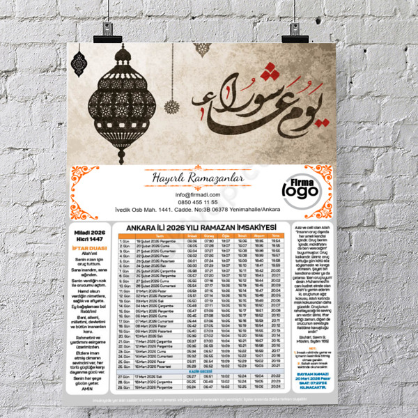 İmsakiye Model -8 online tasarla