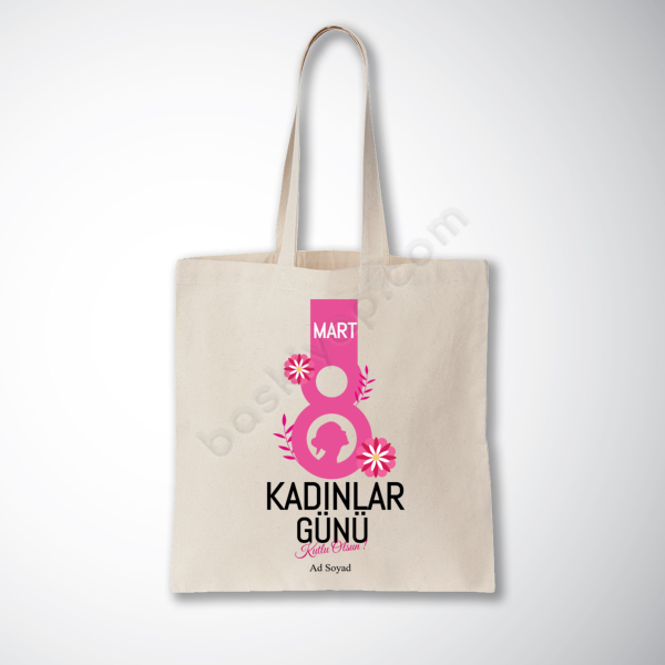 Kadınlar Günü -1 Baskılı Promosyon Bez Çanta online tasarla