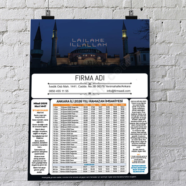 İmsakiye Model - 14 online tasarla